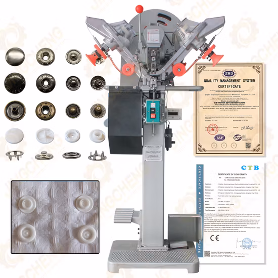 Full Automatic Punching & Metal Button Snap Button Stud Socket Prong Making Machine